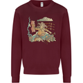 Katana Blacksmith Japanese Samurai Sword Mens Sweatshirt Jumper Maroon