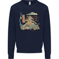 Katana Blacksmith Japanese Samurai Sword Mens Sweatshirt Jumper Navy Blue
