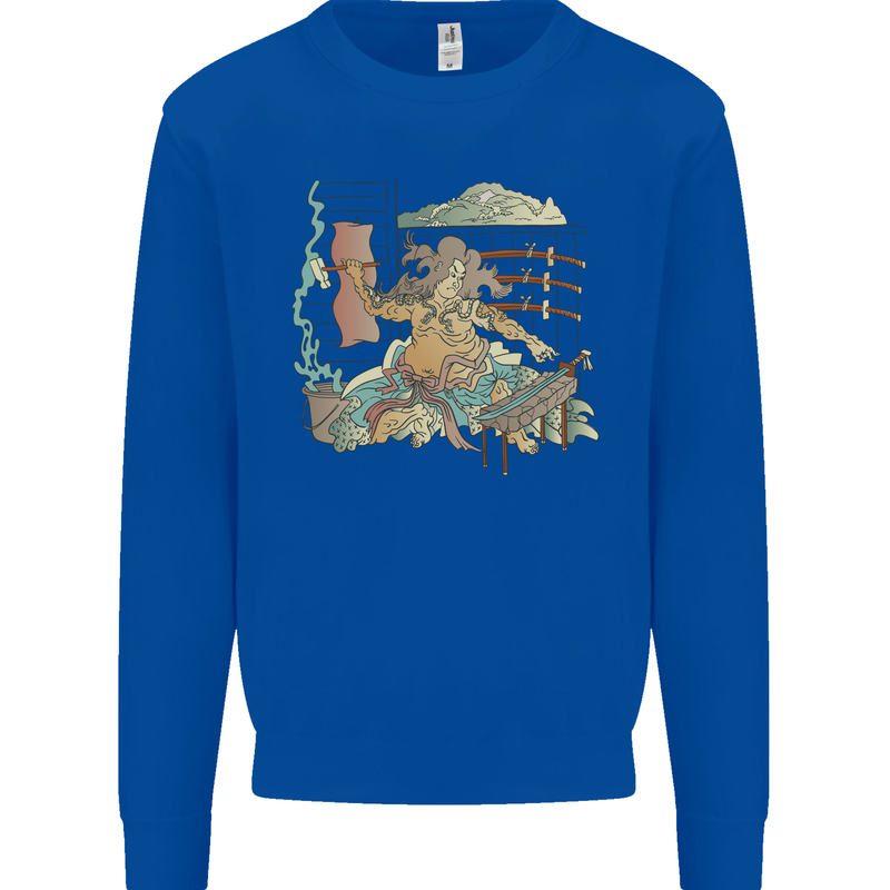 Katana Blacksmith Japanese Samurai Sword Mens Sweatshirt Jumper Royal Blue