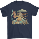 Katana Blacksmith Japanese Samurai Sword Mens T-Shirt 100% Cotton Navy Blue