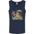 Katana Blacksmith Japanese Samurai Sword Mens Vest Tank Top Navy Blue