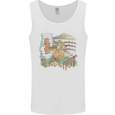 Katana Blacksmith Japanese Samurai Sword Mens Vest Tank Top White
