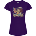 Katana Blacksmith Japanese Samurai Sword Womens Petite Cut T-Shirt Purple