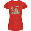 Katana Blacksmith Japanese Samurai Sword Womens Petite Cut T-Shirt Red