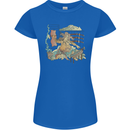 Katana Blacksmith Japanese Samurai Sword Womens Petite Cut T-Shirt Royal Blue