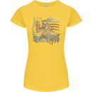 Katana Blacksmith Japanese Samurai Sword Womens Petite Cut T-Shirt Yellow