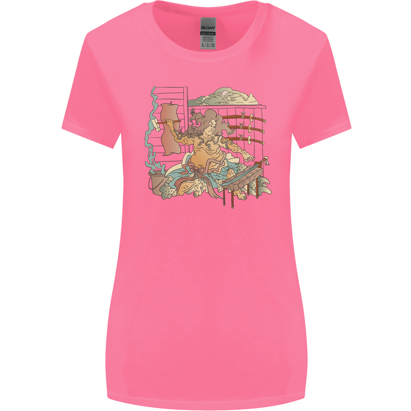 Katana Blacksmith Japanese Samurai Sword Womens Wider Cut T-Shirt Azalea