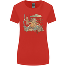 Katana Blacksmith Japanese Samurai Sword Womens Wider Cut T-Shirt Red