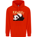 Kawaii Panda Bear Cute Childrens Kids Hoodie Bright Red