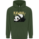 Kawaii Panda Bear Cute Childrens Kids Hoodie Forest Green