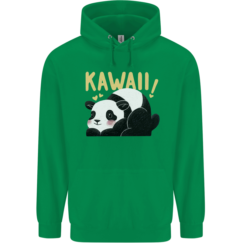 Kawaii Panda Bear Cute Childrens Kids Hoodie Irish Green