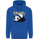 Kawaii Panda Bear Cute Childrens Kids Hoodie Royal Blue