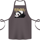 Kawaii Panda Bear Cute Cotton Apron 100% Organic Dark Grey