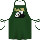 Kawaii Panda Bear Cute Cotton Apron 100% Organic Forest Green