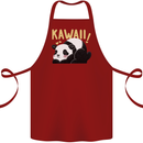 Kawaii Panda Bear Cute Cotton Apron 100% Organic Maroon