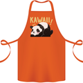 Kawaii Panda Bear Cute Cotton Apron 100% Organic Orange