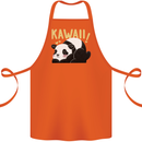Kawaii Panda Bear Cute Cotton Apron 100% Organic Orange