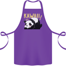 Kawaii Panda Bear Cute Cotton Apron 100% Organic Purple