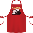Kawaii Panda Bear Cute Cotton Apron 100% Organic Red