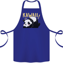 Kawaii Panda Bear Cute Cotton Apron 100% Organic Royal Blue
