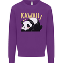 Kawaii Panda Bear Cute Kids Sweatshirt Jumper Purple