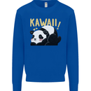 Kawaii Panda Bear Cute Kids Sweatshirt Jumper Royal Blue