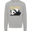Kawaii Panda Bear Cute Kids Sweatshirt Jumper Sports Grey