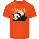 Kawaii Panda Bear Cute Kids T-Shirt Childrens Orange