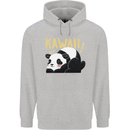Kawaii Panda Bear Cute Mens 80% Cotton Hoodie Sports Grey