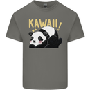 Kawaii Panda Bear Cute Mens Cotton T-Shirt Tee Top Charcoal