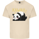 Kawaii Panda Bear Cute Mens Cotton T-Shirt Tee Top Natural