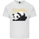 Kawaii Panda Bear Cute Mens Cotton T-Shirt Tee Top White