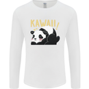 Kawaii Panda Bear Cute Mens Long Sleeve T-Shirt White
