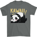 Kawaii Panda Bear Cute Mens T-Shirt 100% Cotton Charcoal