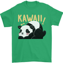 Kawaii Panda Bear Cute Mens T-Shirt 100% Cotton Irish Green