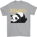 Kawaii Panda Bear Cute Mens T-Shirt 100% Cotton Sports Grey