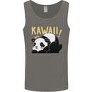 Kawaii Panda Bear Cute Mens Vest Tank Top Charcoal