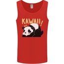 Kawaii Panda Bear Cute Mens Vest Tank Top Red