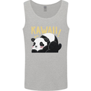 Kawaii Panda Bear Cute Mens Vest Tank Top Sports Grey