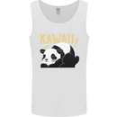 Kawaii Panda Bear Cute Mens Vest Tank Top White