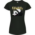 Kawaii Panda Bear Cute Womens Petite Cut T-Shirt Black