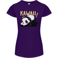 Kawaii Panda Bear Cute Womens Petite Cut T-Shirt Purple