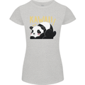 Kawaii Panda Bear Cute Womens Petite Cut T-Shirt Sports Grey