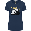 Kawaii Panda Bear Cute Womens Wider Cut T-Shirt Navy Blue