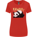 Kawaii Panda Bear Cute Womens Wider Cut T-Shirt Red