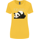 Kawaii Panda Bear Cute Womens Wider Cut T-Shirt Yellow