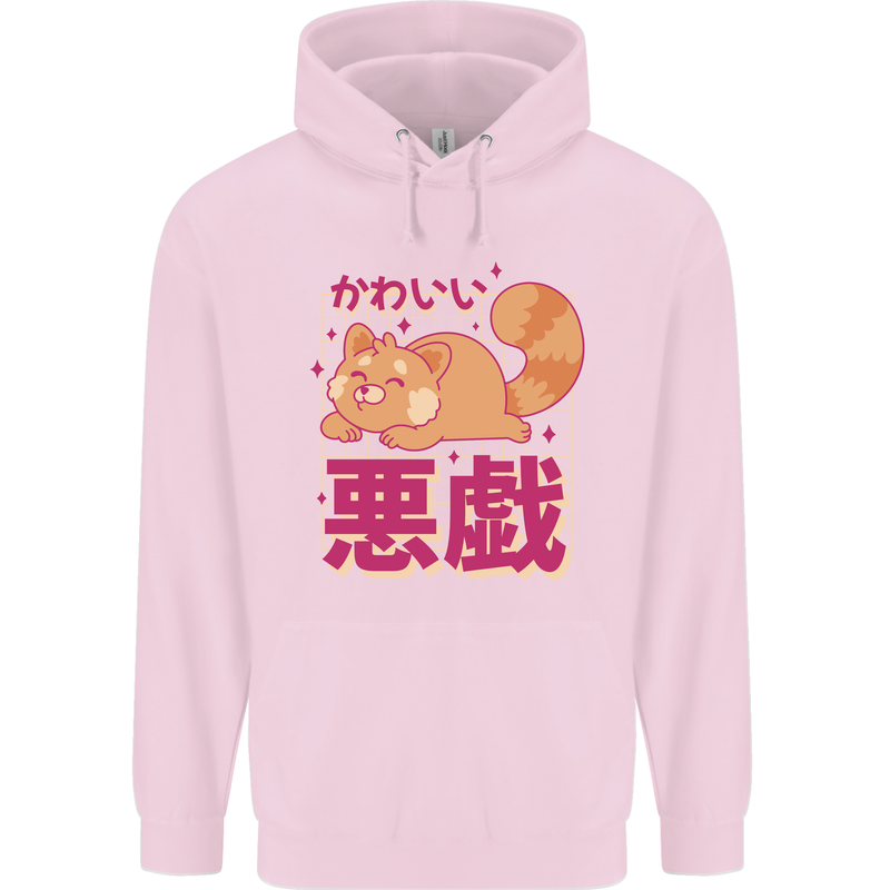 Kawaii Red Panda Japanese Cute Childrens Kids Hoodie Light Pink