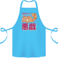 Kawaii Red Panda Japanese Cute Cotton Apron 100% Organic Turquoise