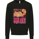 Kawaii Red Panda Japanese Cute Kids Sweatshirt Jumper Black