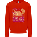 Kawaii Red Panda Japanese Cute Kids Sweatshirt Jumper Bright Red
